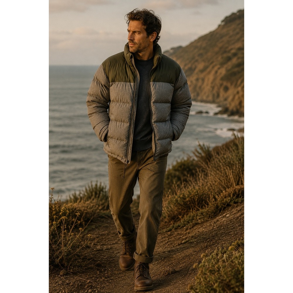 The North Face NUPTSE 2 700 Down Puffer Jacket Men XL 2013 BROWN‎